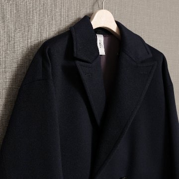 『Pure cashmere』 Over chester coat　NAVYの画像