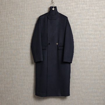 『Pure cashmere』 Over chester coat　NAVYの画像