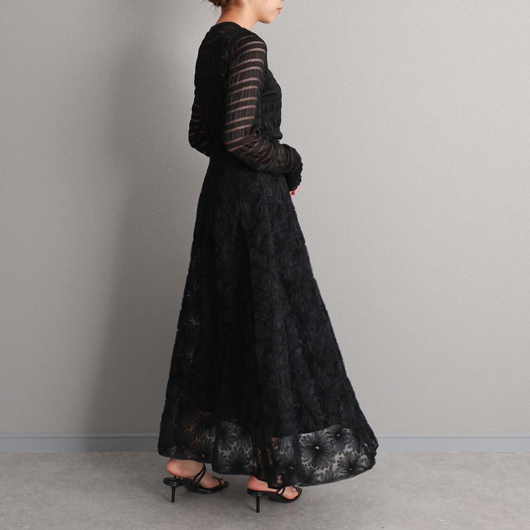 4月上旬お届け予定『Couturière』 Flare skirt　BLACKの画像