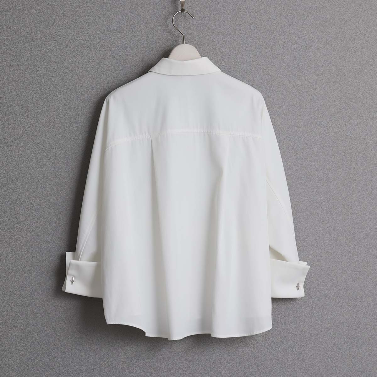 3月上旬お届け予定『Cuff links Shirts』　Dolman Sleeve Shirts　WHITEの画像