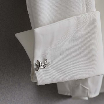 3月上旬お届け予定『Cuff links Shirts』　Dolman Sleeve Shirts　WHITEの画像