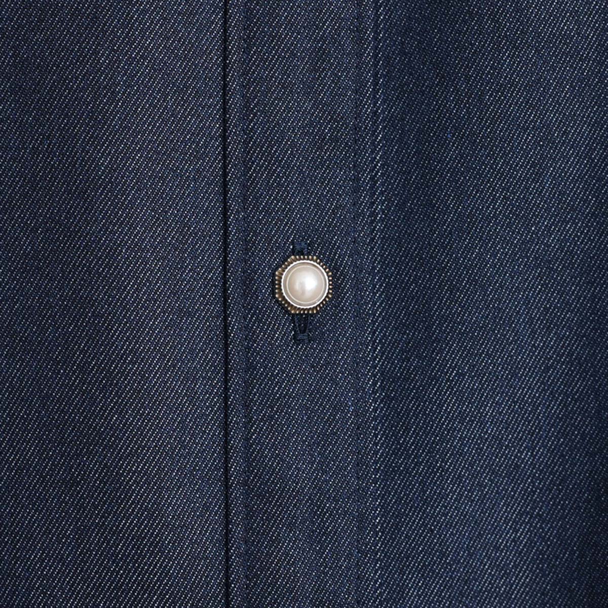 3月上旬お届け予定『Cuff links Shirts』 Dolman Sleeve Shirts　NAVY DENIMの画像