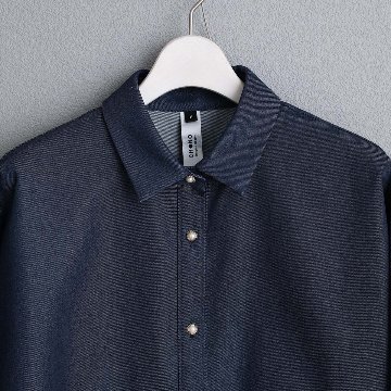 3月上旬お届け予定『Cuff links Shirts』 Dolman Sleeve Shirts　NAVY DENIMの画像