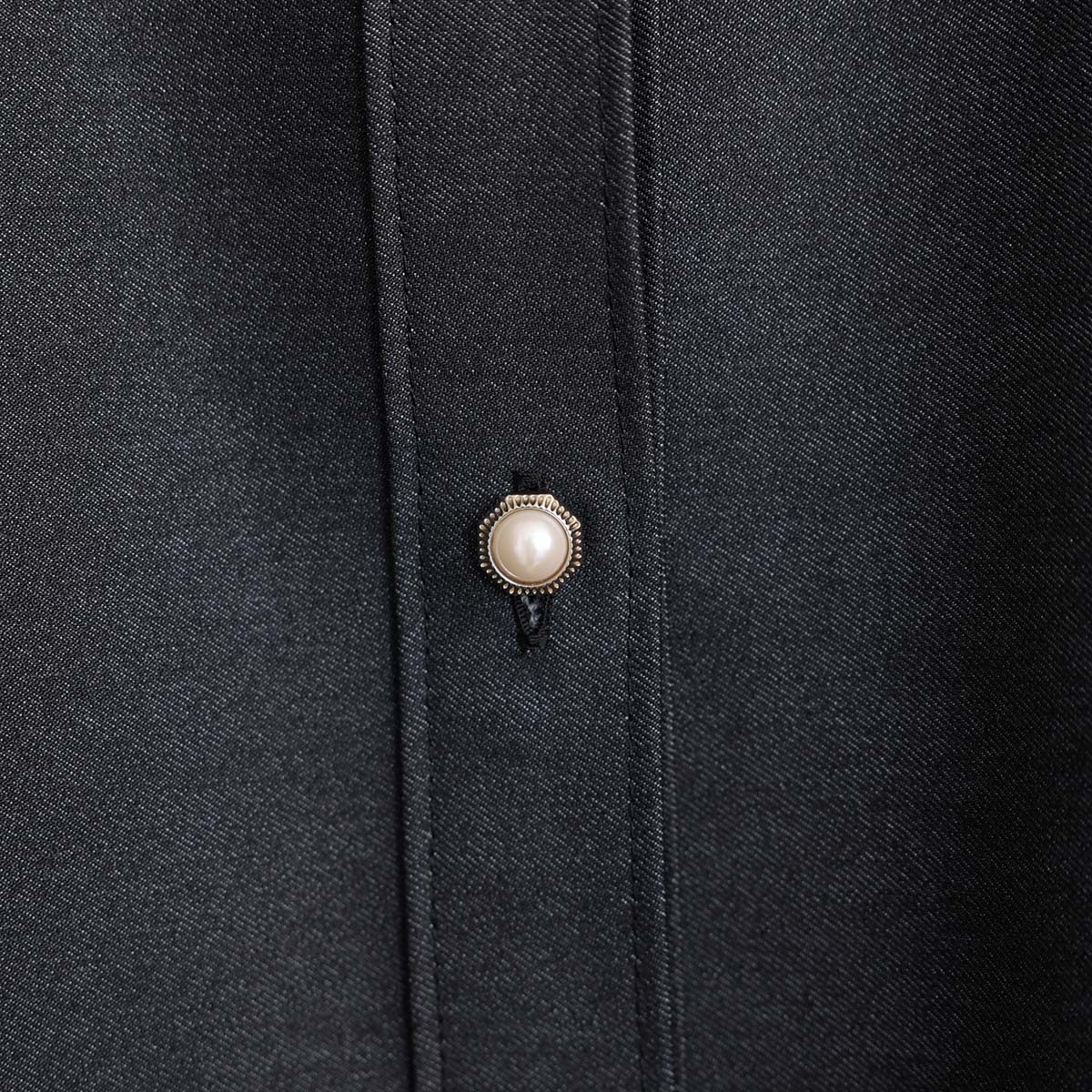 3月上旬お届け予定『Cuff links Shirts』 Dolman Sleeve Shirts BLACK DENIMの画像