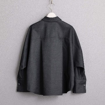 3月上旬お届け予定『Cuff links Shirts』 Dolman Sleeve Shirts BLACK DENIMの画像