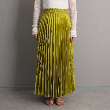 ３月上旬お届け予定 『Inflexion pleats』 Long skirt YELLOWの画像