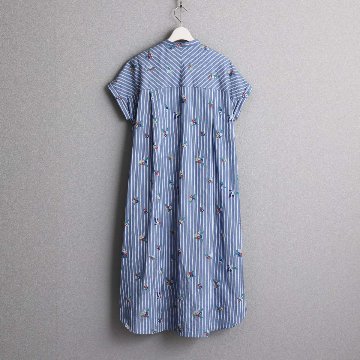 ５月上旬お届け予定『Robin stripe』 Long shirts BLUEの画像