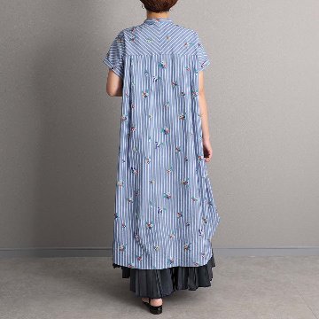 ５月上旬お届け予定『Robin stripe』 Long shirts BLUEの画像