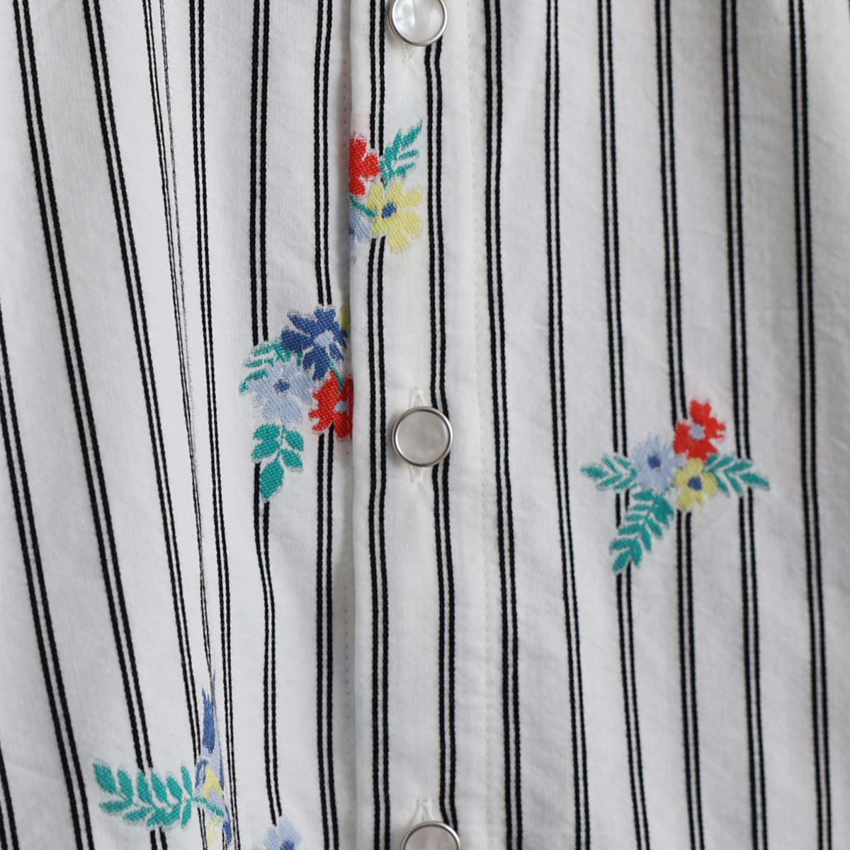 5月上旬お届け予定『Robin stripe』 Relax shirts WHITEの画像