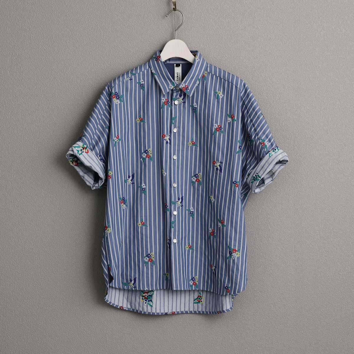 5月上旬お届け予定『Robin stripe』 Relax shirts BLUEの画像