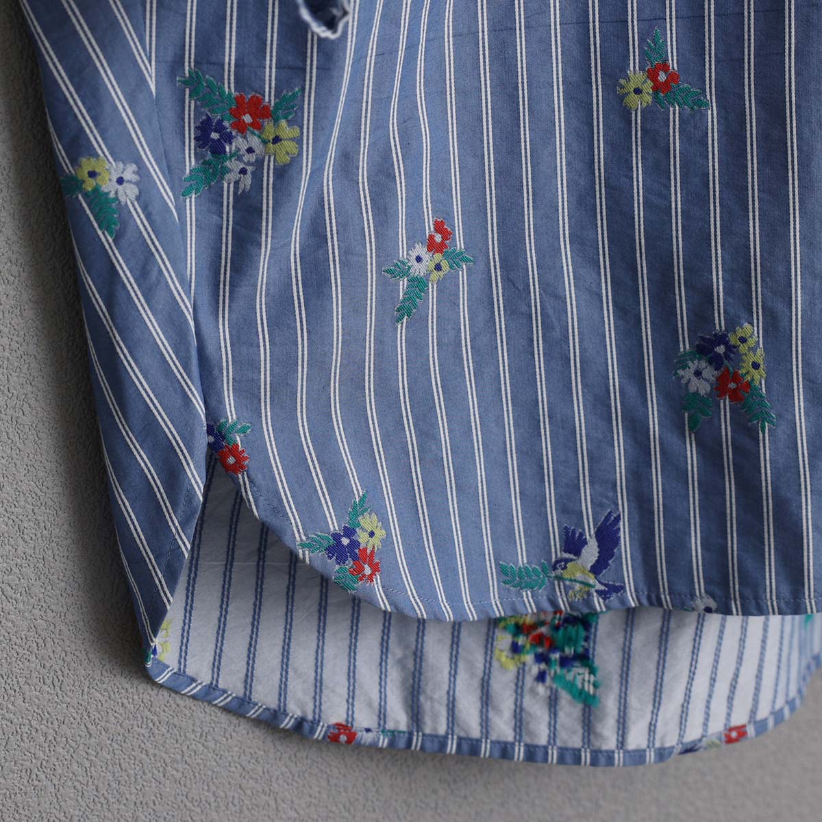 5月上旬お届け予定『Robin stripe』 Relax shirts BLUEの画像