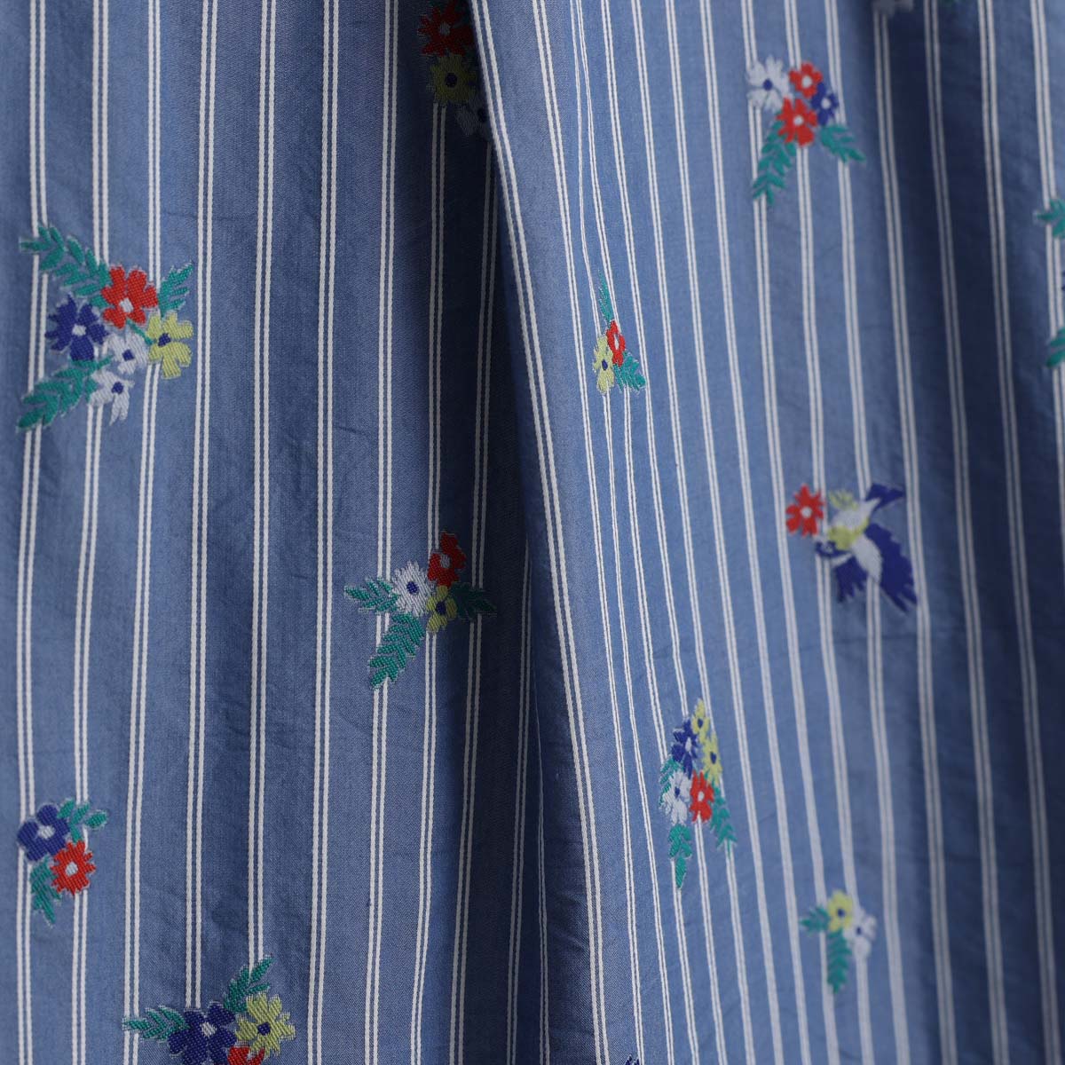 5月上旬お届け予定『Robin stripe』 Relax shirts BLUEの画像