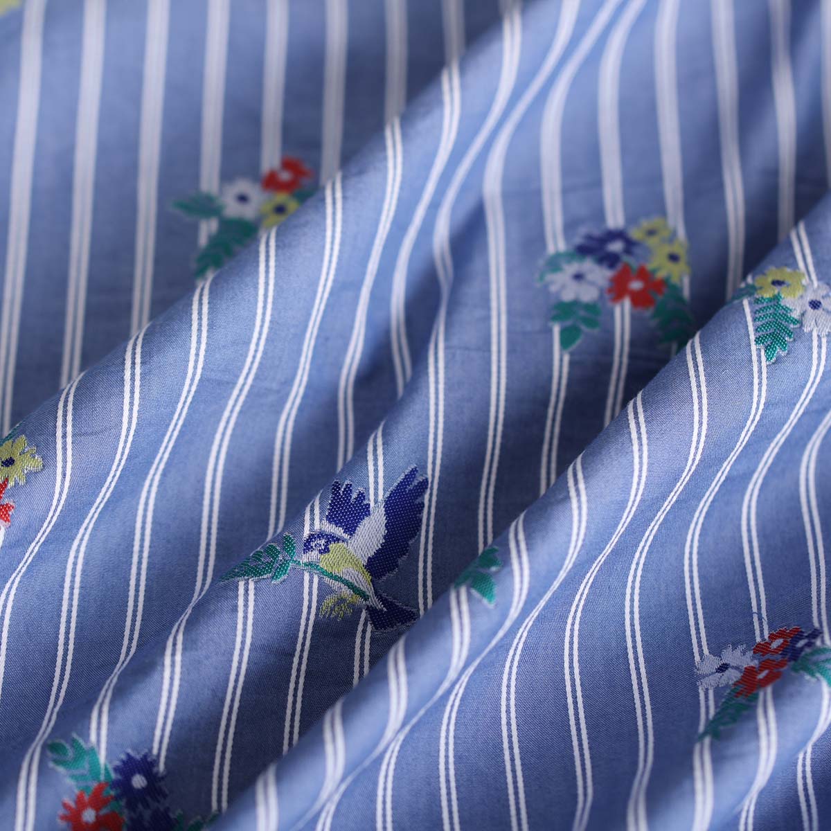 5月上旬お届け予定『Robin stripe』 Relax shirts BLUEの画像