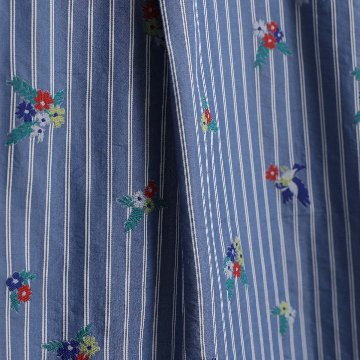 5月上旬お届け予定『Robin stripe』 Relax shirts BLUEの画像