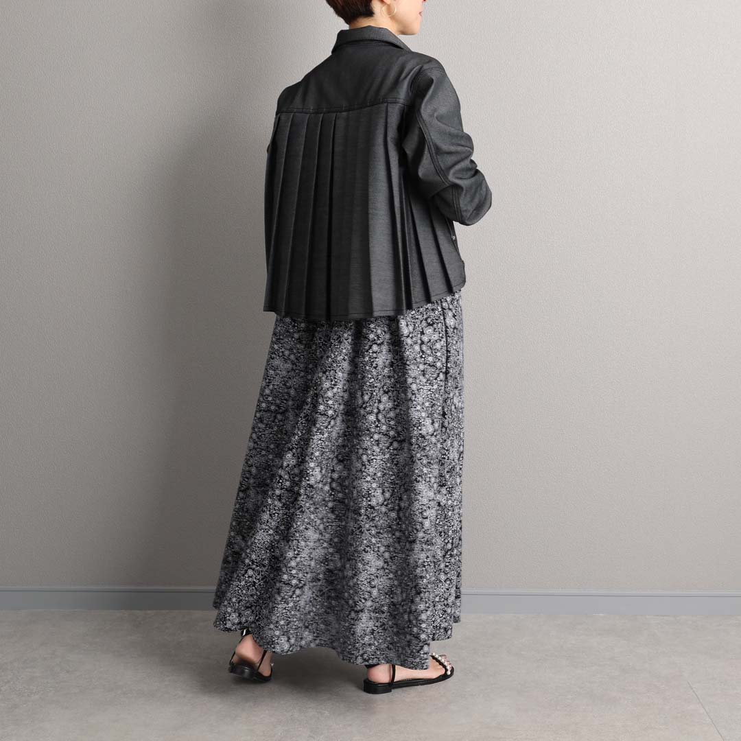 ５月上旬お届け予定『Robin flower』 long dress BLACKの画像