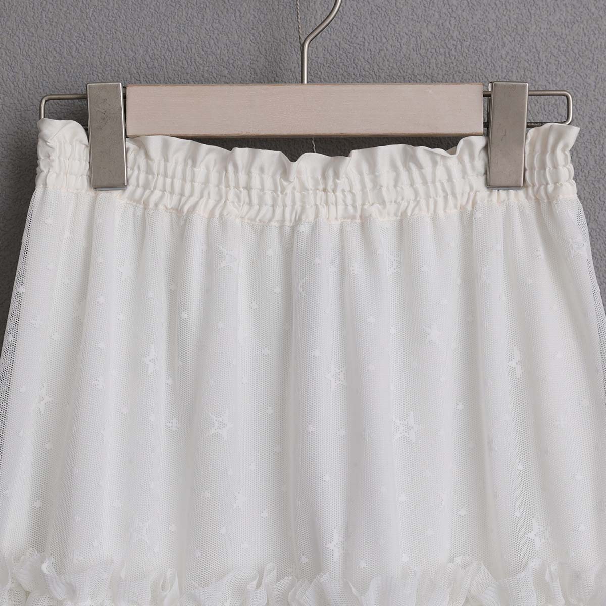 5月上旬お届け予定『Stella tulle』 Tiered skirt WHITEの画像