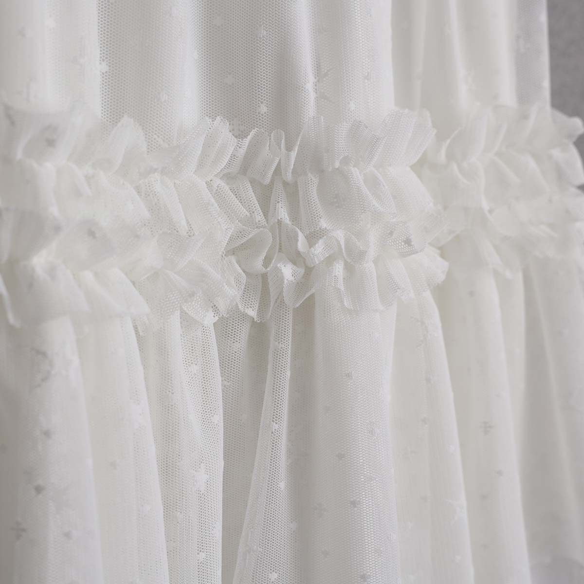 5月上旬お届け予定『Stella tulle』 Tiered skirt WHITEの画像