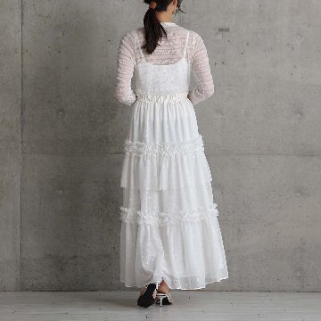 5月上旬お届け予定『Stella tulle』 Tiered skirt WHITEの画像