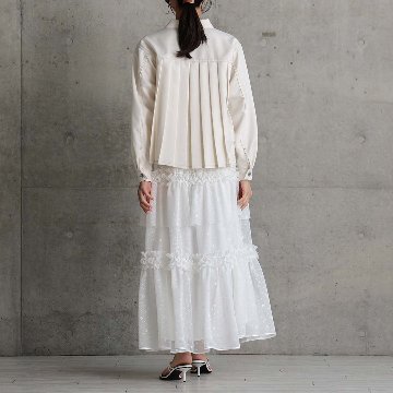 5月上旬お届け予定『Stella tulle』 Tiered skirt WHITEの画像