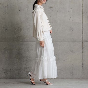 5月上旬お届け予定『Stella tulle』 Tiered skirt WHITEの画像