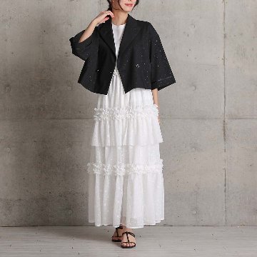 5月上旬お届け予定『Stella tulle』 Tiered skirt WHITEの画像