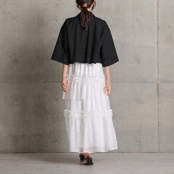 5月上旬お届け予定『Stella tulle』 Tiered skirt WHITEの画像