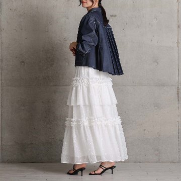 5月上旬お届け予定『Stella tulle』 Tiered skirt WHITEの画像