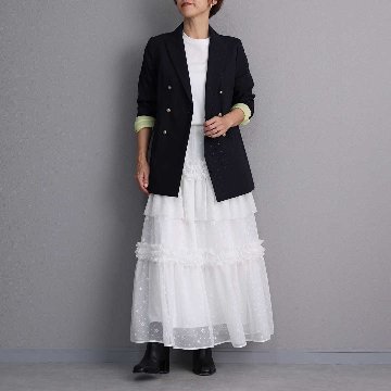 5月上旬お届け予定『Stella tulle』 Tiered skirt WHITEの画像