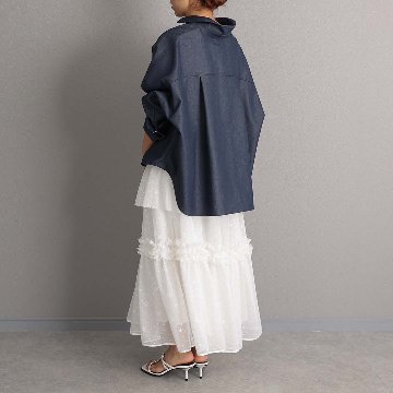 5月上旬お届け予定『Stella tulle』 Tiered skirt WHITEの画像