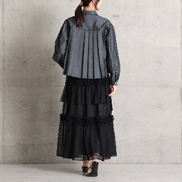 5月上旬お届け予定『Stella tulle』 Tiered skirt BLACKの画像