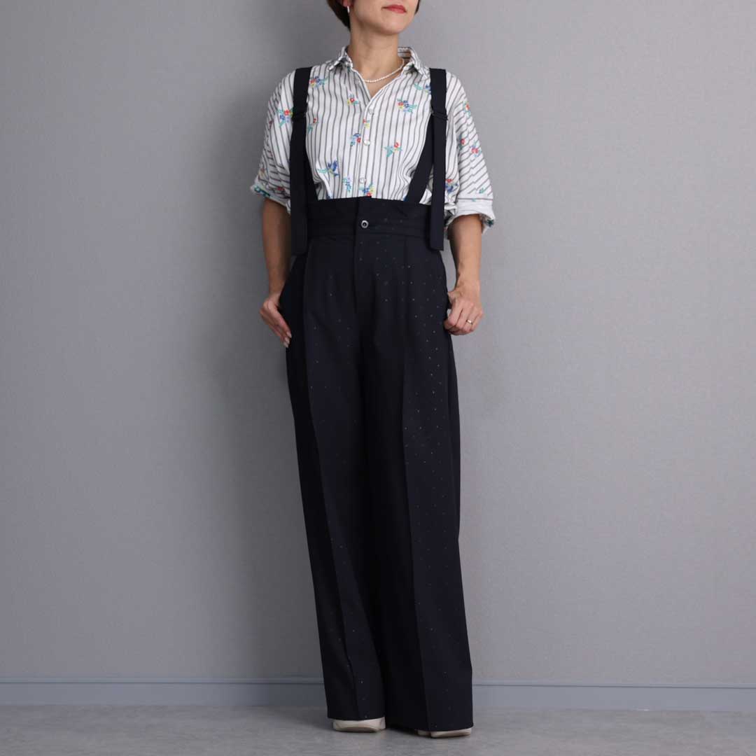 3月上旬お届け予定『Stella dot』 Suspenders pants BLACKの画像