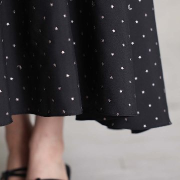 5月上旬お届け予定『Stella dot light』 Long dress BLACKxSILVERの画像