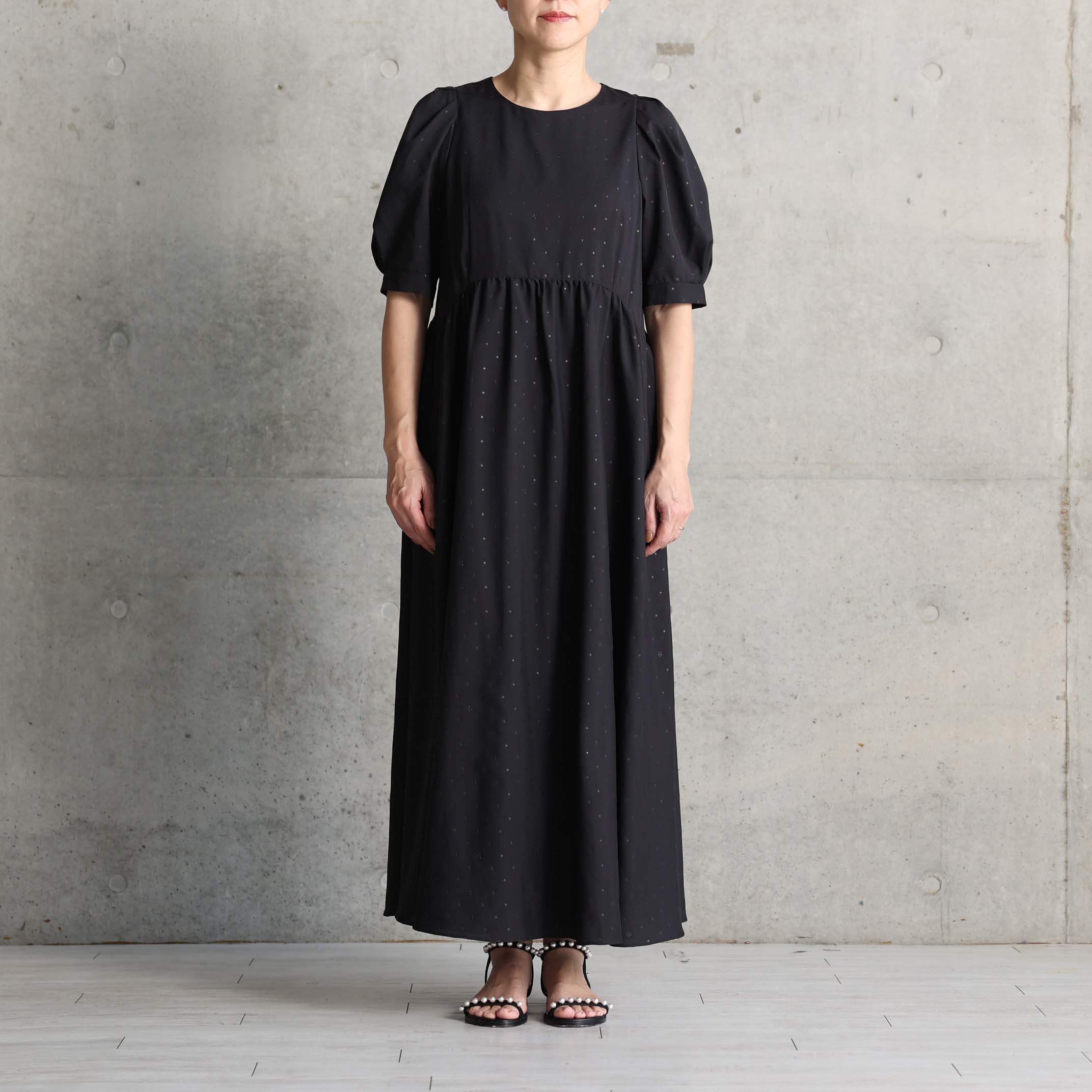 5月上旬お届け予定『Stella dot light』 Long dress BLACKxBLACKの画像