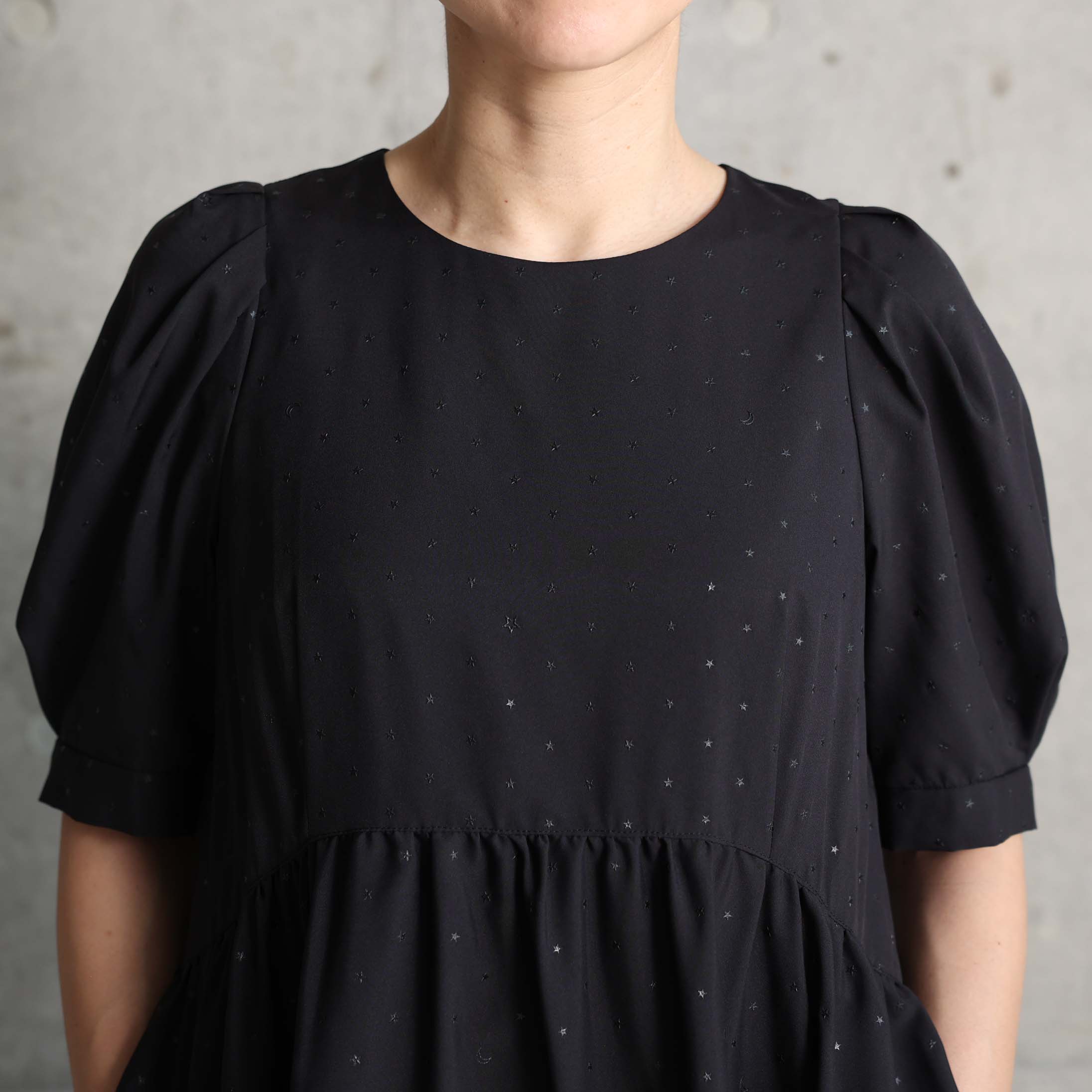 5月上旬お届け予定『Stella dot light』 Long dress BLACKxBLACKの画像