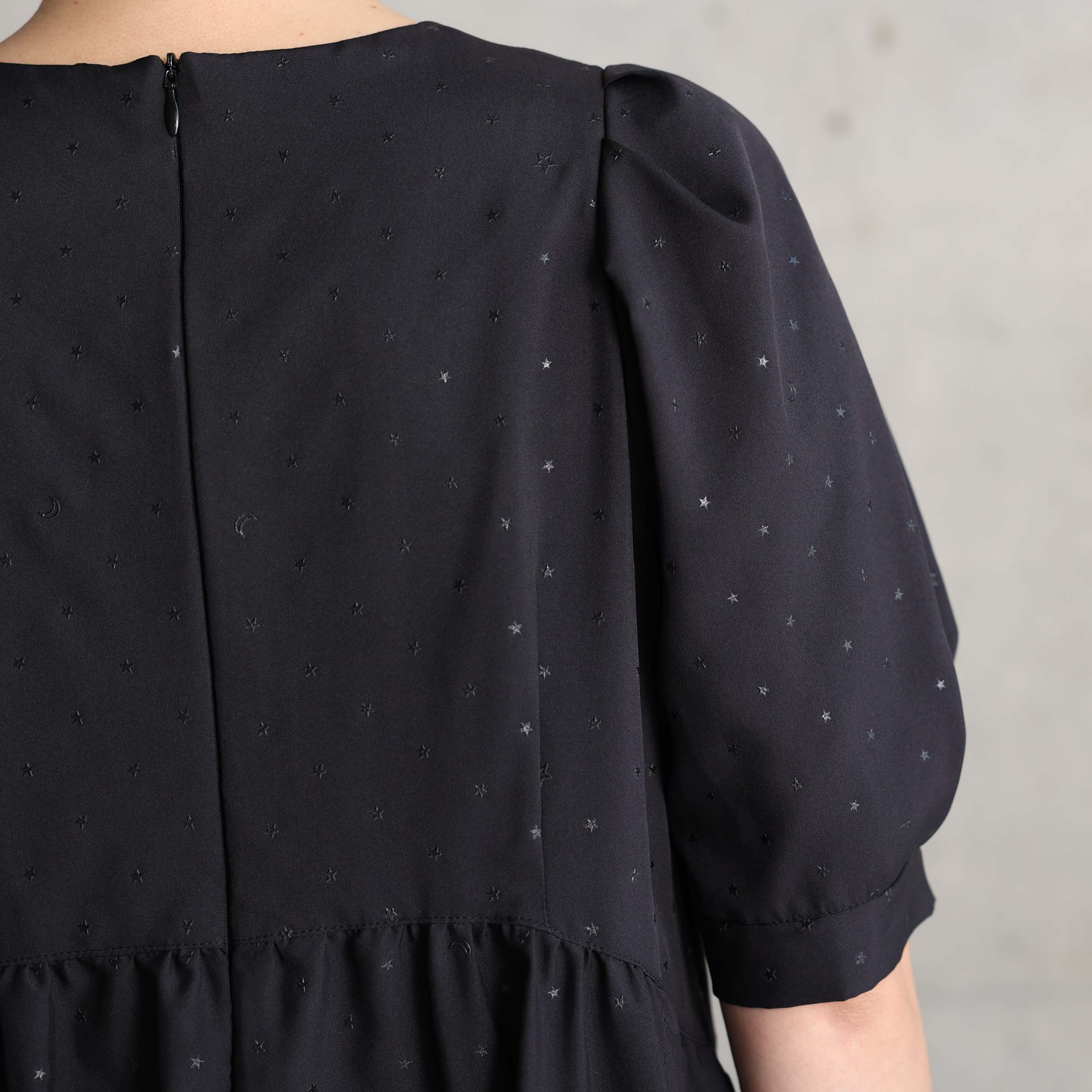 5月上旬お届け予定『Stella dot light』 Long dress BLACKxBLACKの画像