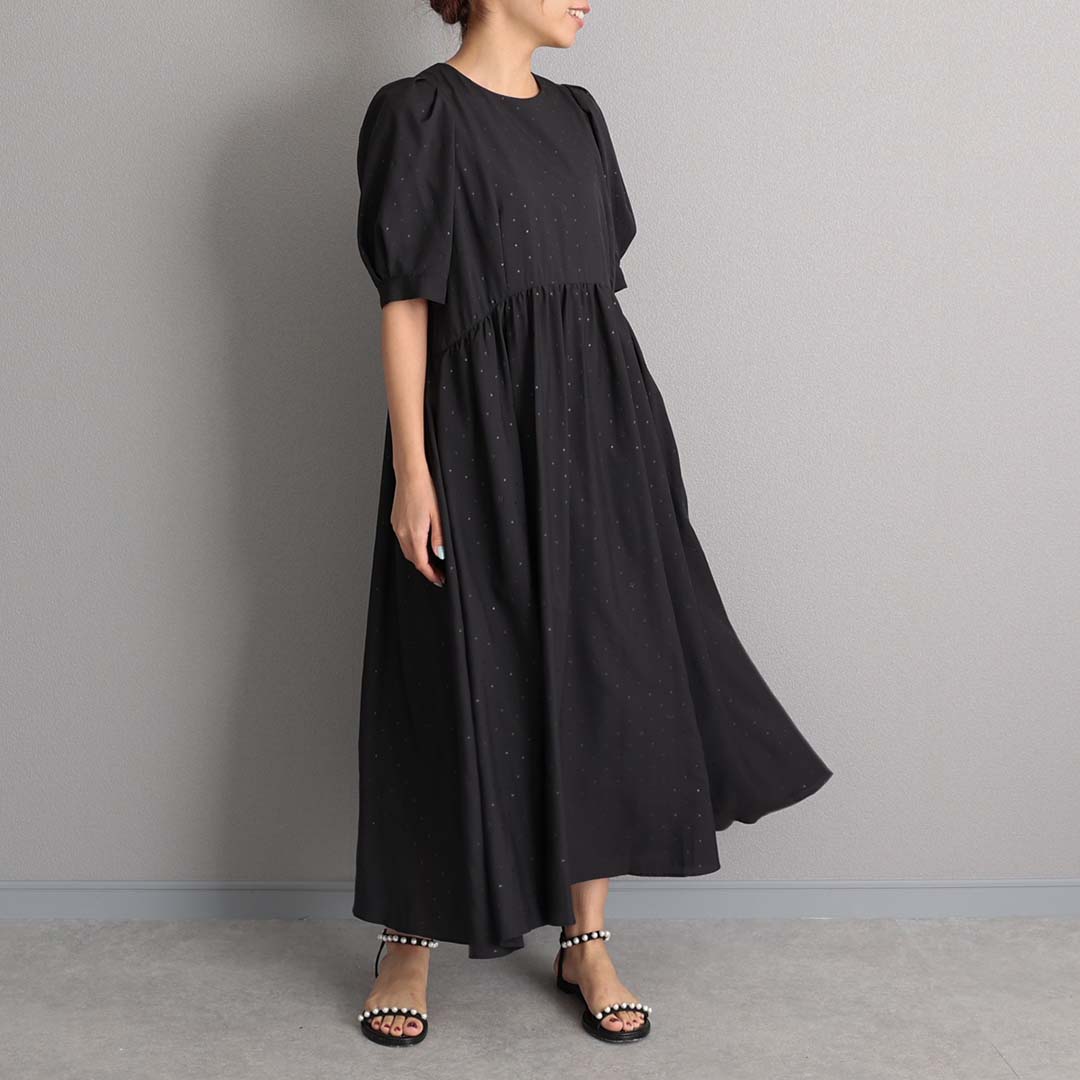 5月上旬お届け予定『Stella dot light』 Long dress BLACKxBLACKの画像