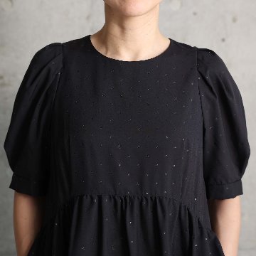 5月上旬お届け予定『Stella dot light』 Long dress BLACKxBLACKの画像