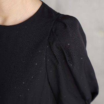 5月上旬お届け予定『Stella dot light』 Long dress BLACKxBLACKの画像