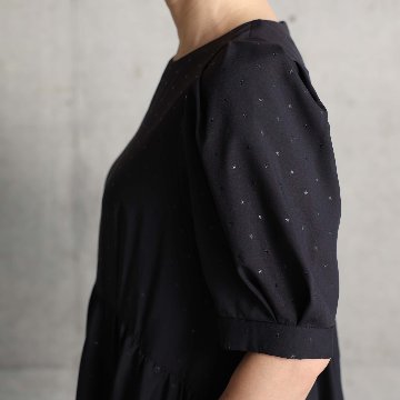 5月上旬お届け予定『Stella dot light』 Long dress BLACKxBLACKの画像