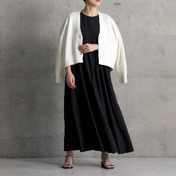 5月上旬お届け予定『Stella dot light』 Long dress BLACKxBLACKの画像
