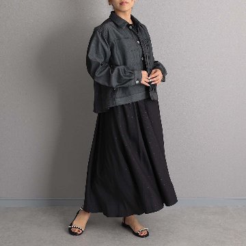 5月上旬お届け予定『Stella dot light』 Long dress BLACKxBLACKの画像