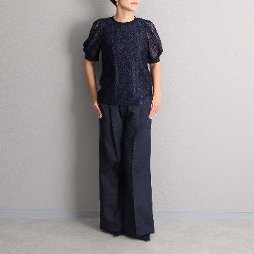 4月上旬お届け予定『Stella matelasse』 Easy wide pants NAVYの画像