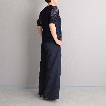 4月上旬お届け予定『Stella matelasse』 Easy wide pants NAVYの画像