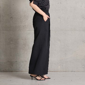 4月上旬お届け予定『Stella matelasse』 Easy wide pants BLACKの画像