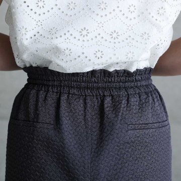 4月上旬お届け予定『Stella matelasse』 Easy wide pants C-GRAYの画像