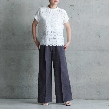4月上旬お届け予定『Stella matelasse』 Easy wide pants C-GRAYの画像