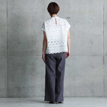 4月上旬お届け予定『Stella matelasse』 Easy wide pants C-GRAYの画像