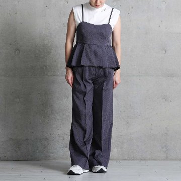 4月上旬お届け予定『Stella matelasse』 Easy wide pants C-GRAYの画像