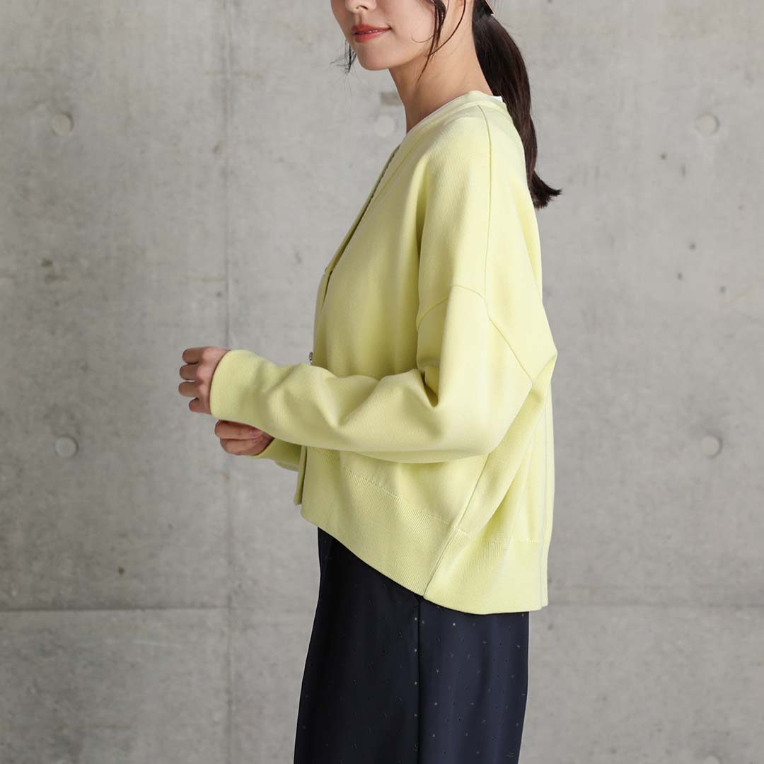 3月上旬お届け予定『Moist knit』 Cardigan YELLOWの画像