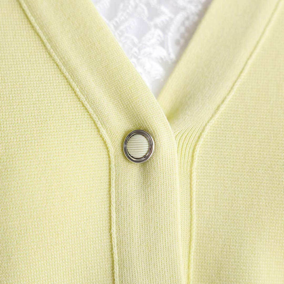 3月上旬お届け予定『Moist knit』 Cardigan YELLOWの画像